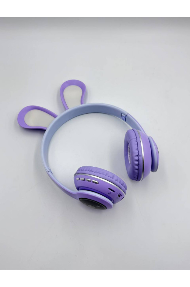 Навушники для дівчинки 64085 фіолетовий bluetooth, світло, карта пам'яті, мікрофон