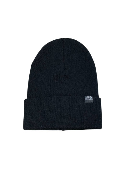 Шапка для хлопчика на зиму 997098 акрил/вовна чорний The North Face подвійна 52-55(р)