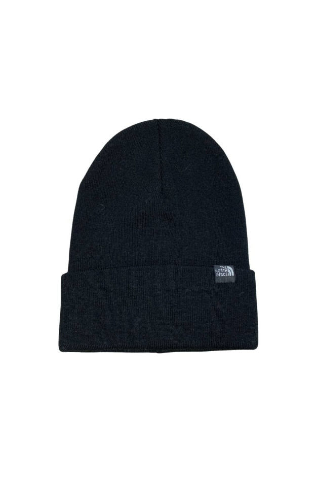 Шапка для хлопчика на зиму 997098 акрил/вовна чорний The North Face подвійна 52-55(р)