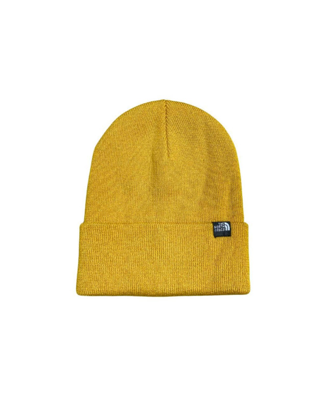Шапка для хлопчика на зиму 997098 акрил/вовна гірчиця The North Face подвійна 52-55(р)