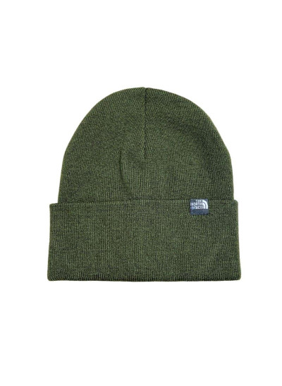 Шапка для хлопчика на зиму 997098 акрил/вовна хакі The North Face подвійна 52-55(р)