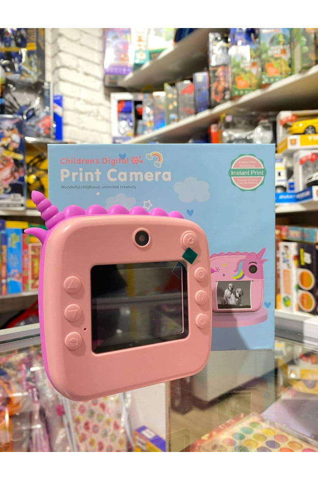 Фотоапарат для дівчинки C66627 Принтер, Єдиноріг рожевий/Фронтальна камера