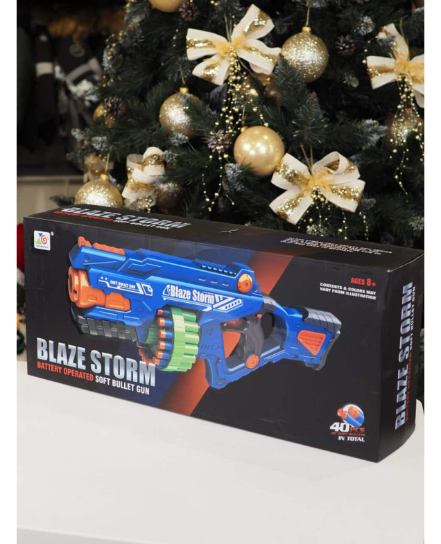 Автомат для хлопчика ZC7123 Blaze Storm, м'які кулі 40 шт, на батарейках