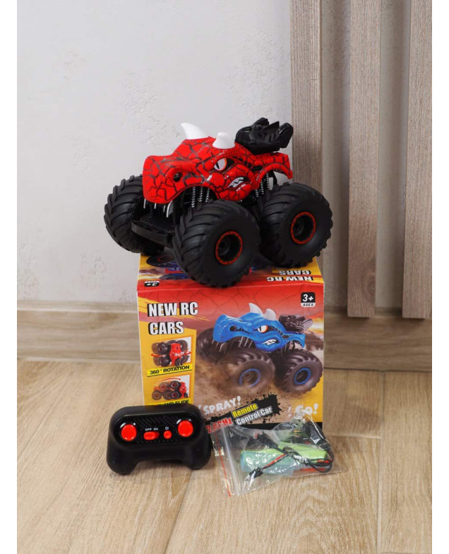 Машинка для хлопчика Monster Trucks ORIGINAL DRC030 Динозавр на радіокеруванні, світло, звук, пар
