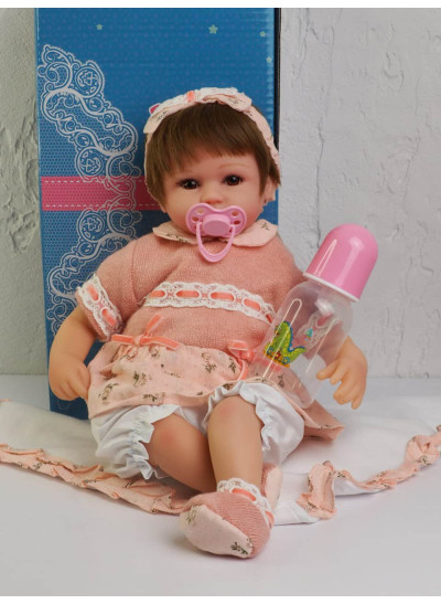 Лялька для дівчинки Reborn ORIGINAL 997307 ENA DOLL м'яке тіло, 41 см
