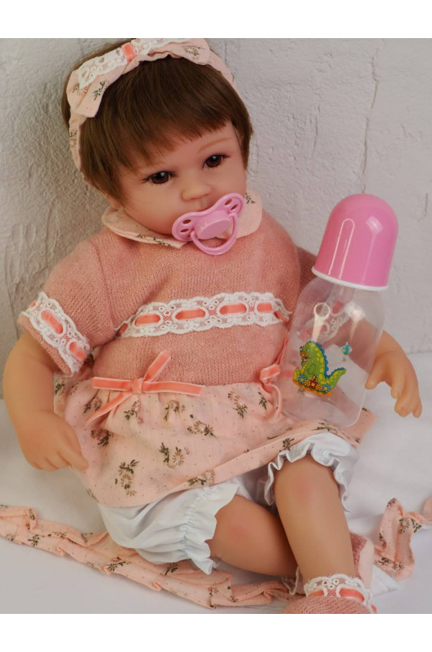 Лялька для дівчинки Reborn ORIGINAL 997307 ENA DOLL м'яке тіло, 41 см