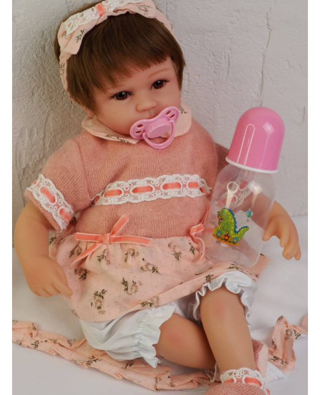 Лялька для дівчинки Reborn ORIGINAL 997307 ENA DOLL м'яке тіло, 41 см