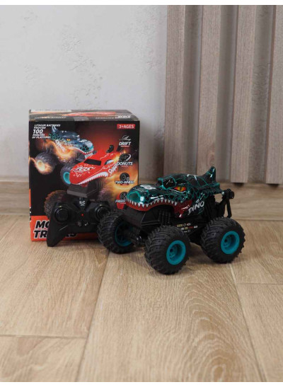 Машинка для хлопчика Monster Trucks ORIGINAL UJ99-T201 Динозавр на радіокеруванні, обертання на 360, світло/музика