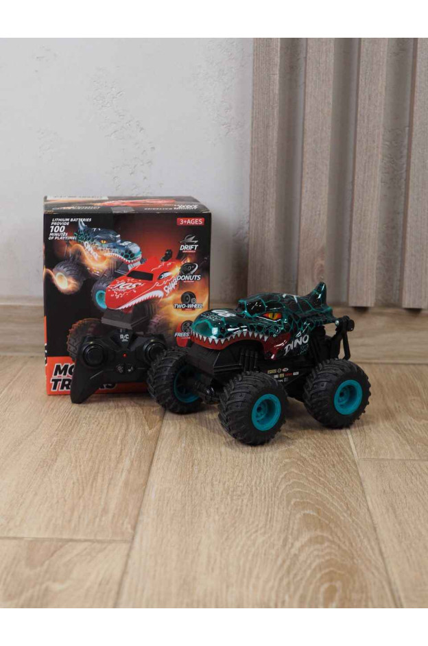 Машинка для хлопчика Monster Trucks ORIGINAL UJ99-T201 Динозавр на радіокеруванні, обертання на 360, світло/музика