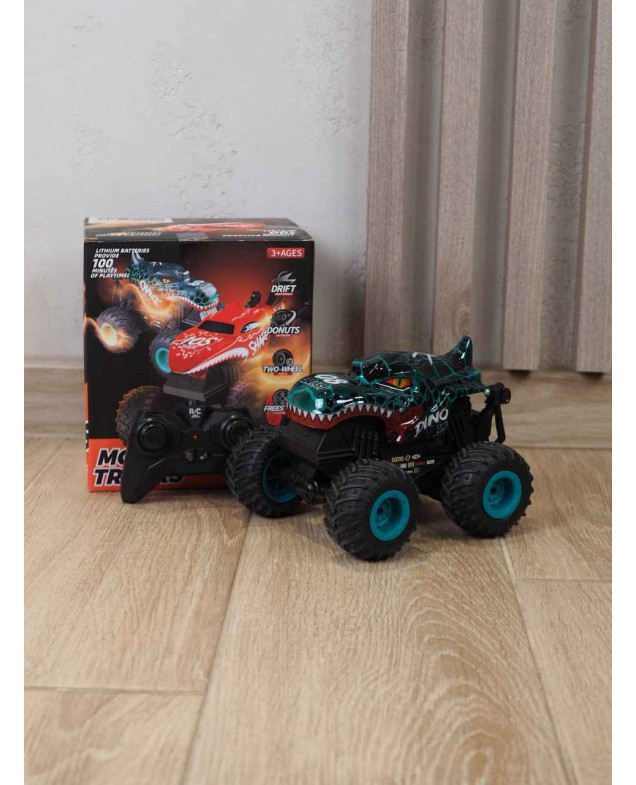 Машинка для хлопчика Monster Trucks ORIGINAL UJ99-T201 Динозавр на радіокеруванні, обертання на 360, світло/музика
