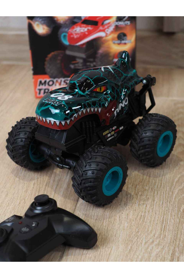 Машинка для хлопчика Monster Trucks ORIGINAL UJ99-T201 Динозавр на радіокеруванні, обертання на 360, світло/музика
