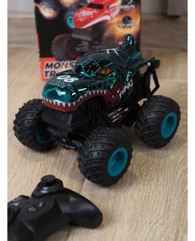 Машинка для хлопчика Monster Trucks ORIGINAL UJ99-T201 Динозавр на радіокеруванні, обертання на 360, світло/музика