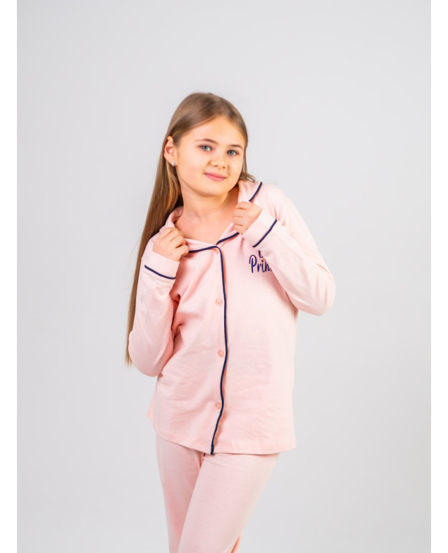 Піжама для дівчинки весна/осінь 29246 котон світло-рожевий Little Princess 164-170(р)