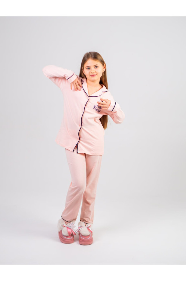 Піжама для дівчинки весна/осінь 29246 котон світло-рожевий Little Princess 164-170(р)