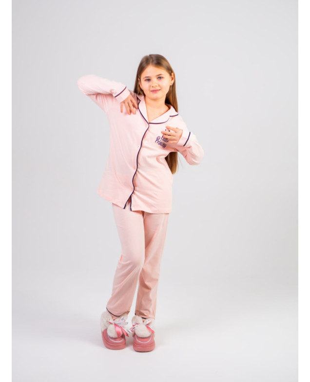 Піжама для дівчинки весна/осінь 29246 котон світло-рожевий Little Princess 164-170(р)