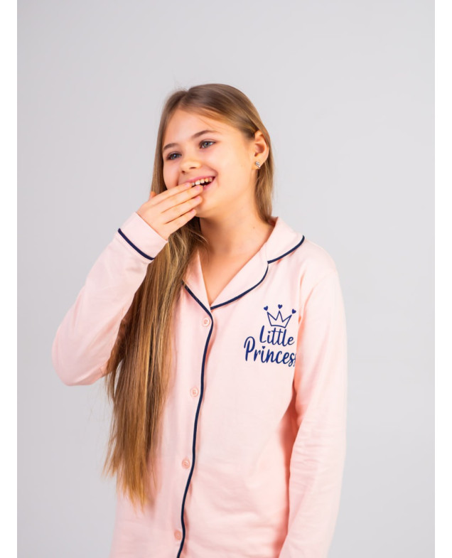 Піжама для дівчинки весна/осінь 29246 котон світло-рожевий Little Princess 164-170(р)