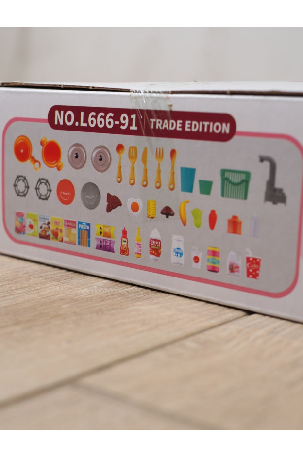 Кухня для дівчинки L666-91A Spray kitchen, 50 елементів, звук/підсвічування, 77 см