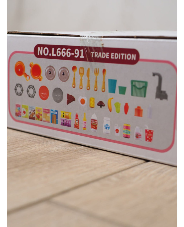 Кухня для дівчинки L666-91A Spray kitchen, 50 елементів, звук/підсвічування, 77 см
