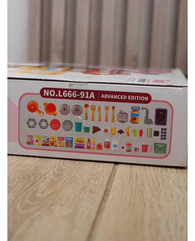 Кухня для дівчинки L666-91A Spray kitchen, 50 елементів, звук/підсвічування, 77 см