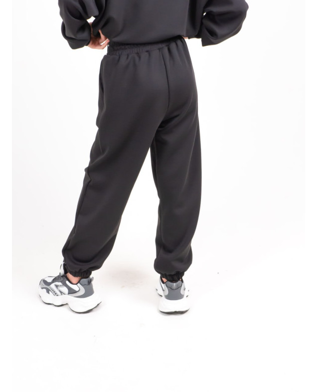 Костюм спортивний для дівчинки весна/осінь 25SB232 котон чорний зіпка з утяжками 140(р)