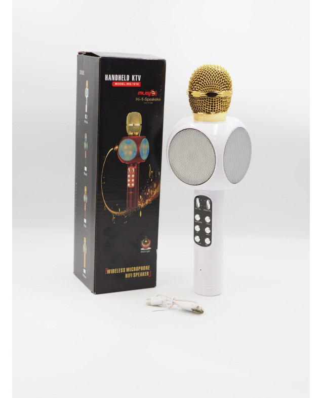 Мікрофон для дітей C48342 білий бездротовий, bluetooth/колонка