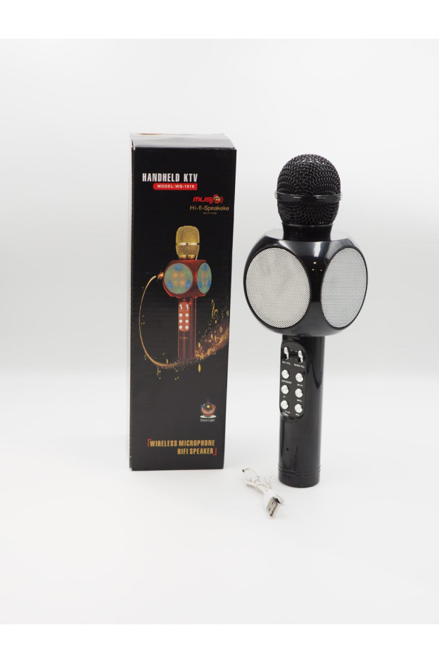 Мікрофон для дітей C48342 чорний бездротовий, bluetooth/колонка