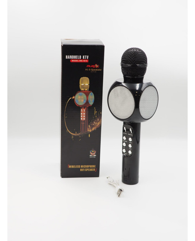 Мікрофон для дітей C48342 чорний бездротовий, bluetooth/колонка