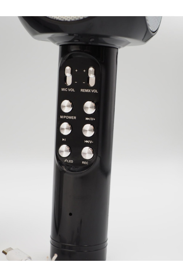 Мікрофон для дітей C48342 чорний бездротовий, bluetooth/колонка