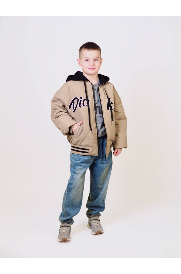 Куртка для хлопчика весна/осінь 24447 синтепон/котон бежевий Dickies 122(р)