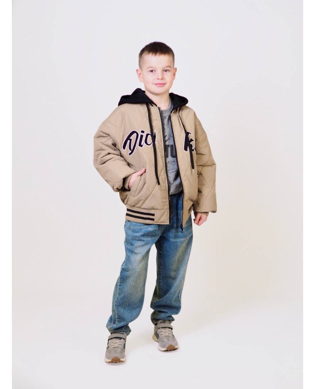 Куртка для хлопчика весна/осінь 24447 синтепон/котон бежевий Dickies 122(р)