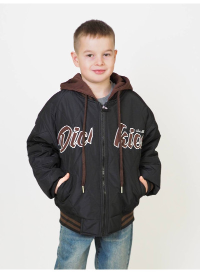 Куртка для хлопчика весна/осінь 24447 синтепон/котон чорний Dickies 122(р)