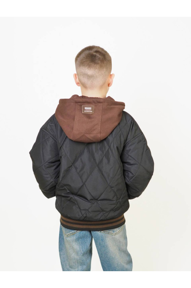 Куртка для хлопчика весна/осінь 24447 синтепон/котон чорний Dickies 122(р)