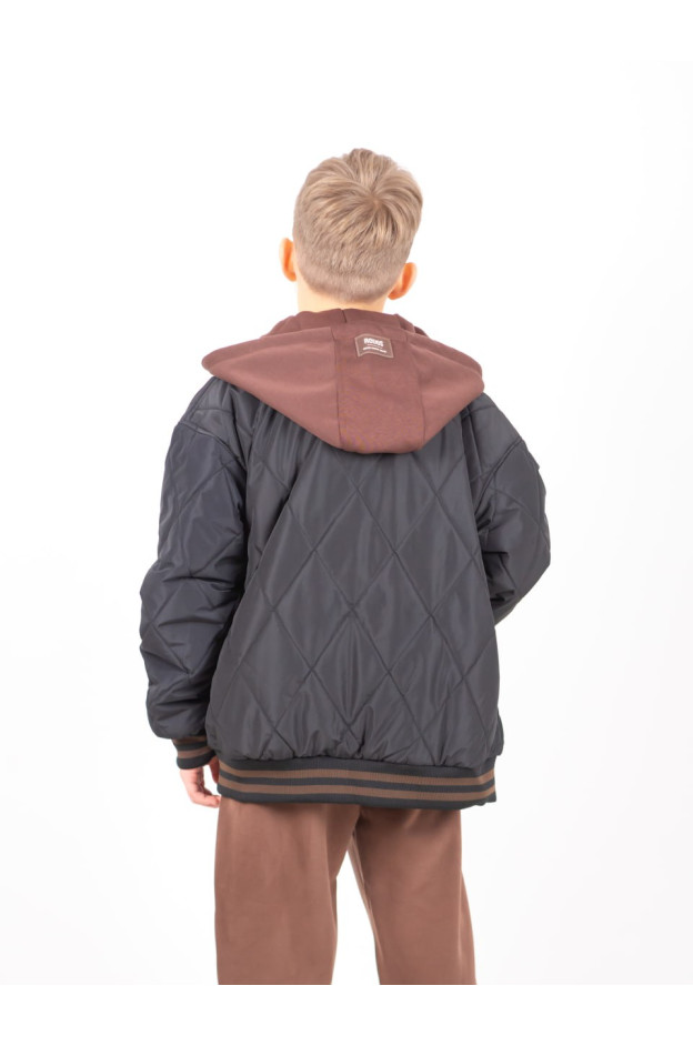 Куртка для хлопчика весна/осінь 24447 синтепон/котон чорний Dickies 122(р)