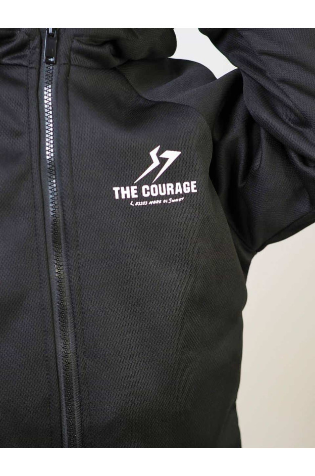 Куртка для хлопчика весна/осінь 20970 плащівка/котон сірий/чорний The courage двостороння 140(р)