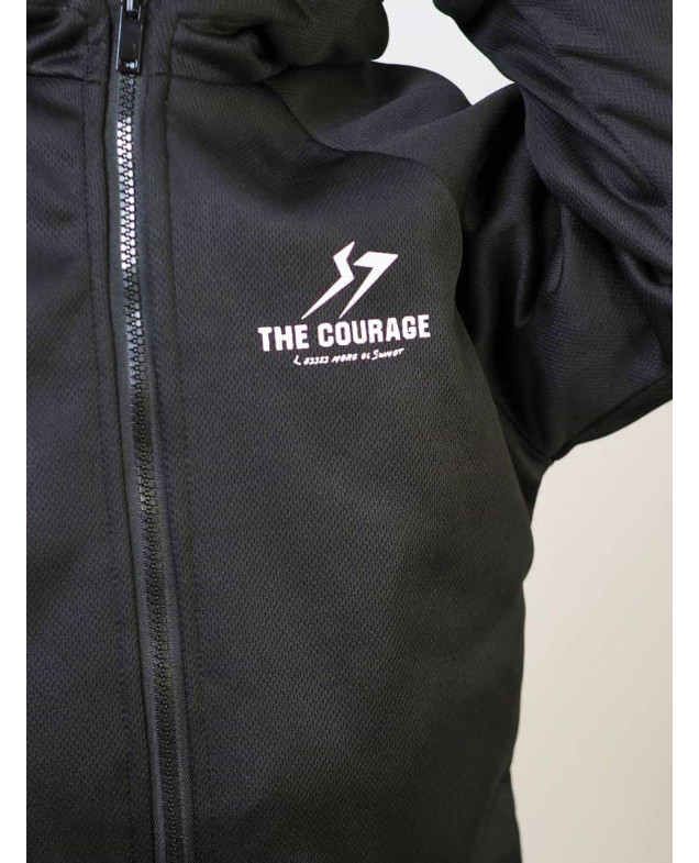 Куртка для хлопчика весна/осінь 20970 плащівка/котон сірий/чорний The courage двостороння 140(р)