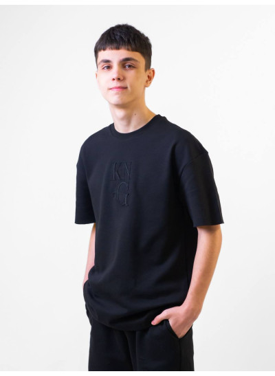 Костюм для хлопчика на літо 7702 котон чорний KNG 140(р)