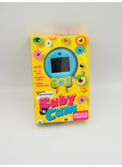 Відеокамера для дітей 997414 блакитний/жовтий Baby Cam,режим фото/відео,карта пам'яті