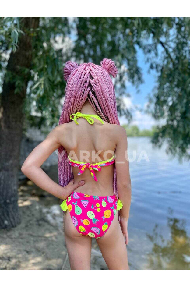 Купальник Look-Fashion літо для дівчаток N519 фруктики малина 110(30)(р)
