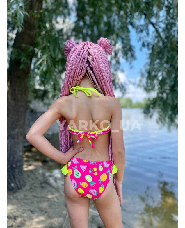 Купальник Look-Fashion літо для дівчаток N519 фруктики малина 110(30)(р)