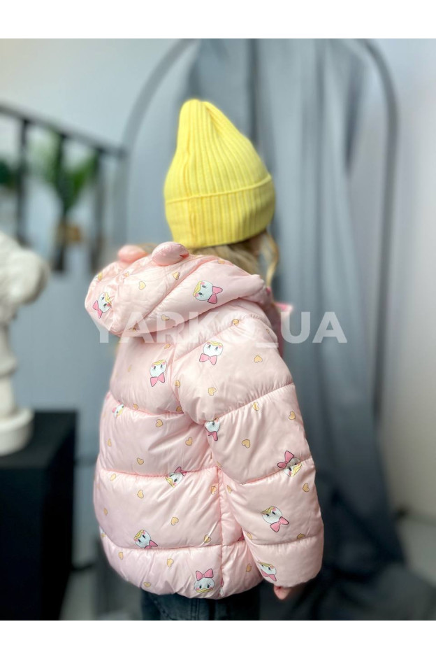 Куртка для дівчат весна/осінь 995361 з синтепону Каченята рожева 90(р)