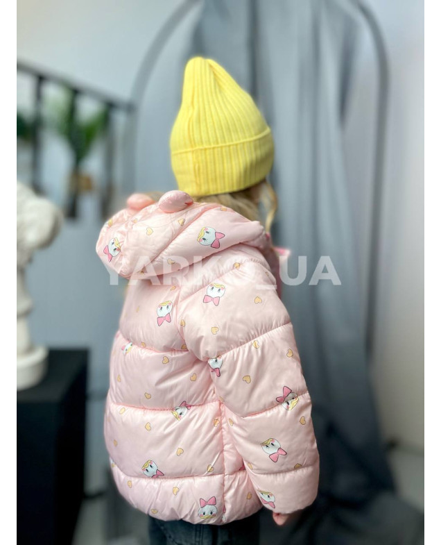 Куртка для дівчат весна/осінь 995361 з синтепону Каченята рожева 90(р)