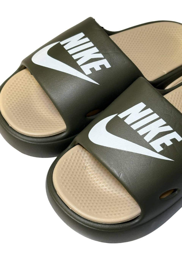 Шльопанці для дівчинки або для хлопчика на літо 1050 EVA хакі/беж NIKE 36-37(р)