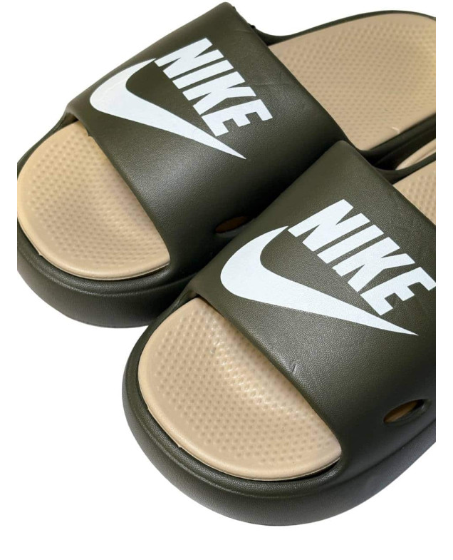 Шльопанці для дівчинки або для хлопчика на літо 1050 EVA хакі/беж NIKE 36-37(р)