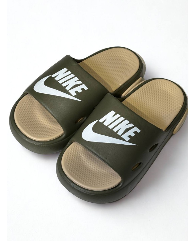 Шльопанці для дівчинки або для хлопчика на літо 1050 EVA хакі/беж NIKE 36-37(р)
