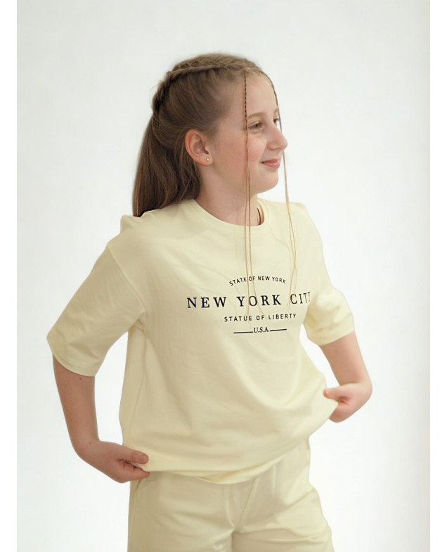 Костюм для дівчинки на літо 997505 котон ваніль NYC 152(р)