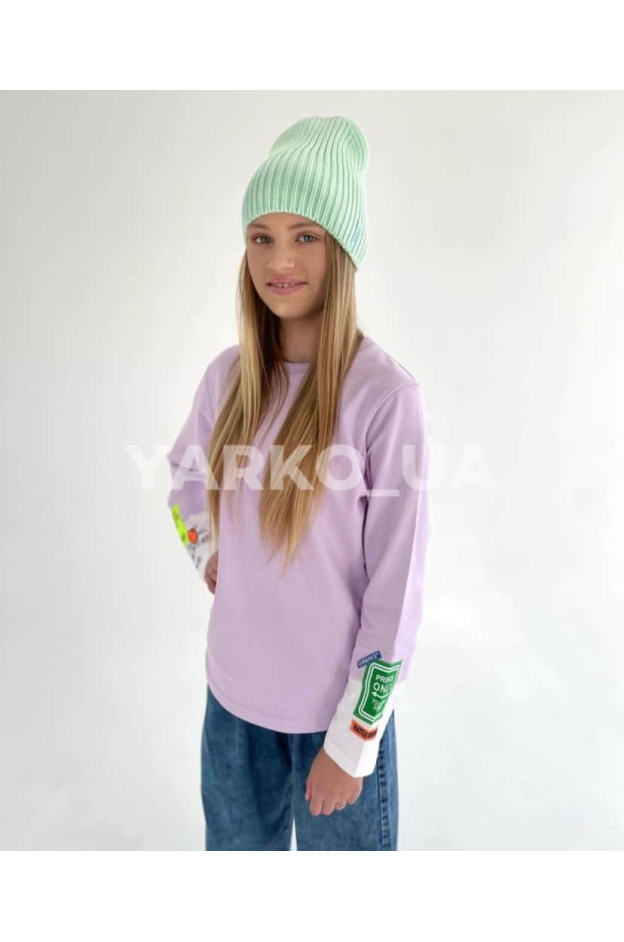 Лонгслів для дівчат весна/осінь BJS-682# з котону рожевий PRINCE ONLY 140(р)