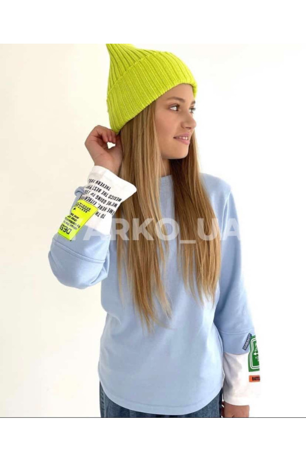 Лонгслів для дівчат весна/осінь BJS-682# з котону рожевий PRINCE ONLY 140(р)