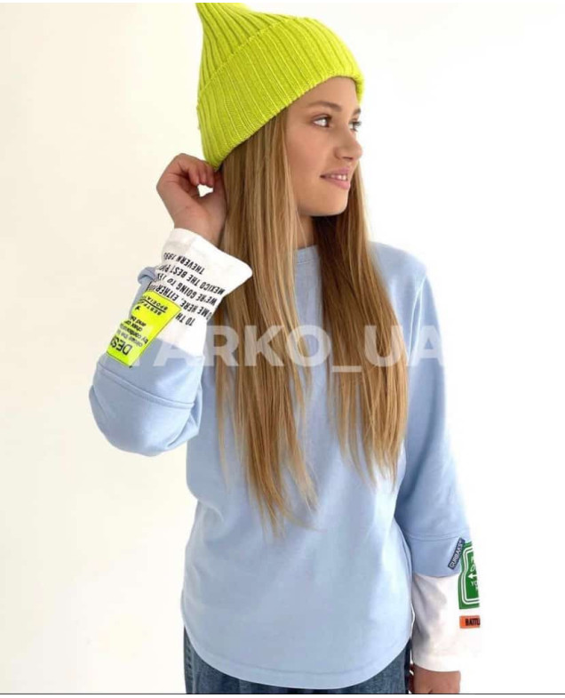 Лонгслів для дівчат весна/осінь BJS-682# з котону рожевий PRINCE ONLY 140(р)