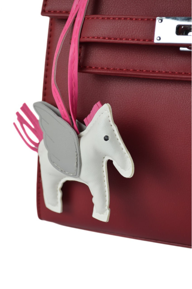 Сумка для дівчинки 6394 екошкіра марсала 22*19*8 Hermes