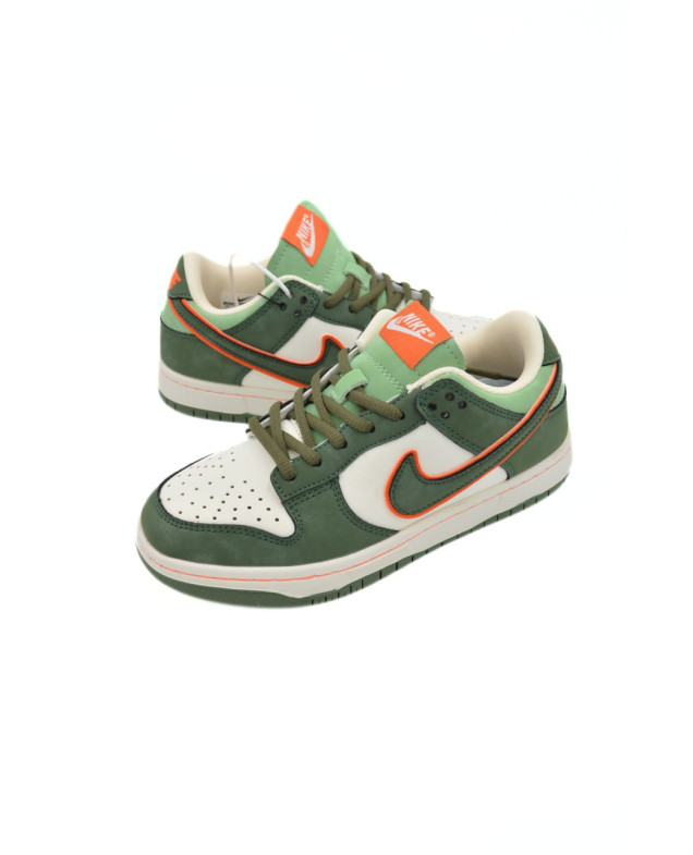 Кросівки для хлопчика весна-осінь L2208 екошкіра молочний/зелений NIKE Air перфорація 38(р) 